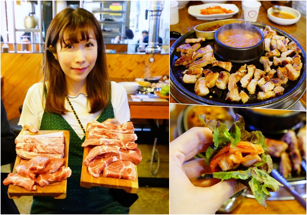 【韓國】明洞美食 韓國烤肉吃到飽 ♥ 荒謬的生肉 超厚五花肉跟小菜吃到飽